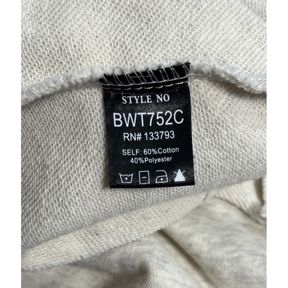 POL Cream Knit Shacket Jacket Button Front Raw Hem Lightweight Size S Boho - Picture 10 of 11